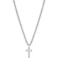 Brosway Módny oceľový náhrdelník s krížikom Ink BIK10