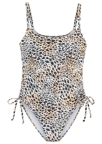 LASCANA Jednodielne plavky  svetlosivá / púdrová / čierna / šedobiela