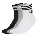 ADIDAS ORIGINALS Ponožky '3-Stripes Ankle 3 Pairs'  sivá melírovaná / čierna / biela