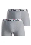 FILA Boxerky  sivá melírovaná / červená / čierna / biela