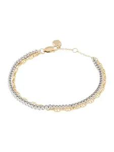 FOSSIL Retiazka 'Heritage'  zlatá / strieborná