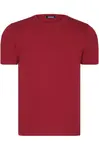 T8569 DEWBERRY BIKE COLLAR MEN'S T-SHIRT-PLAIN BURGUNDY