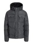 JACK & JONES Zimná bunda  tmavosivá / biela