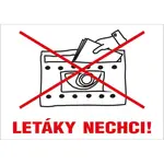 Nevhazujte reklamy do této schránky, Samolepka, formát 105x74 mm, Samolepicí