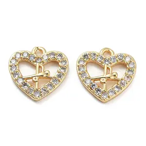 Brass Micro Cubic Zirconia Charms