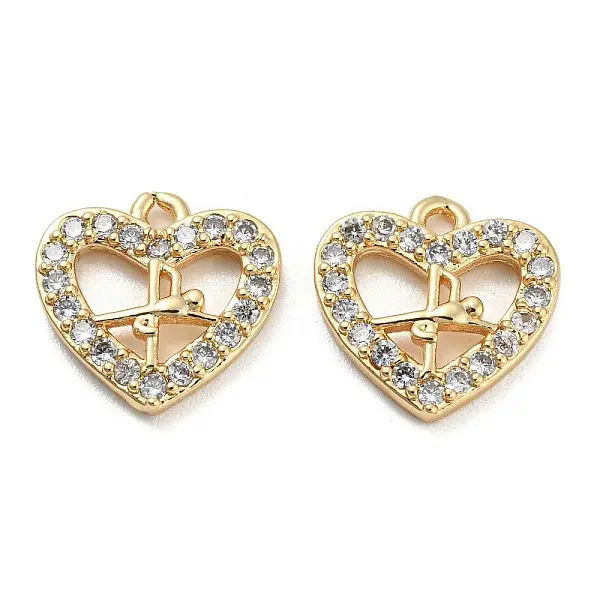 Brass Micro Cubic Zirconia Charms