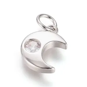 Brass Micro Pave Cubic Zirconia Pendants