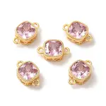 Real 18K Gold Plated Brass Cubic Zirconia Links Connectors