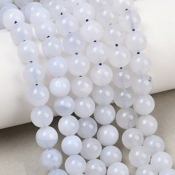 Natural Blue Chalcedony Beads Strands