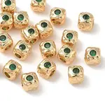 SHEGRACE Brass Cubic Zirconia Beads