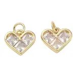 Brass Micro Pave Clear Cubic Zirconia Pendants