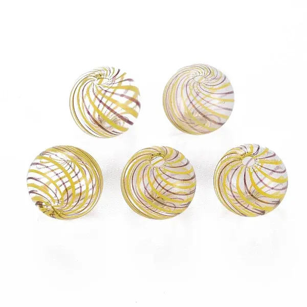 Transparent Handmade Blown Glass Globe Beads