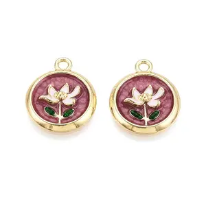 Rack Plating Alloy Enamel Pendants