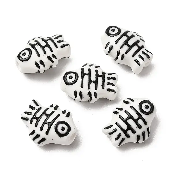 Handmade Printed Porcelain Beads