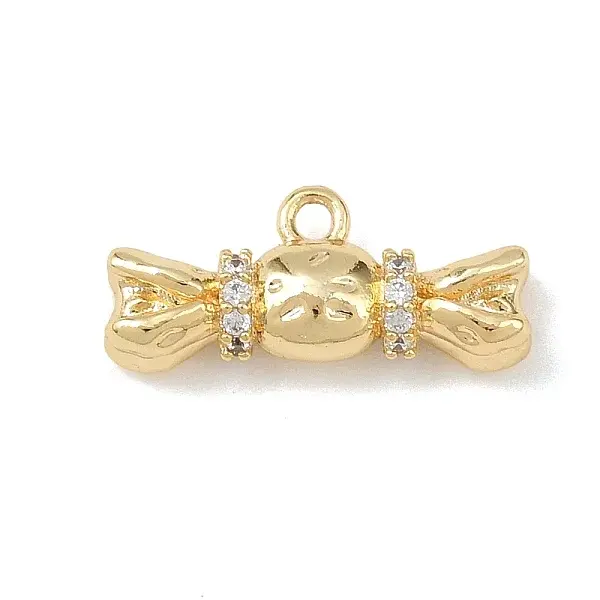 Brass Micro Pave Clear Cubic Zirconia Pendants