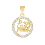 Brass Micro Pave Cubic Zirconia Pendants
