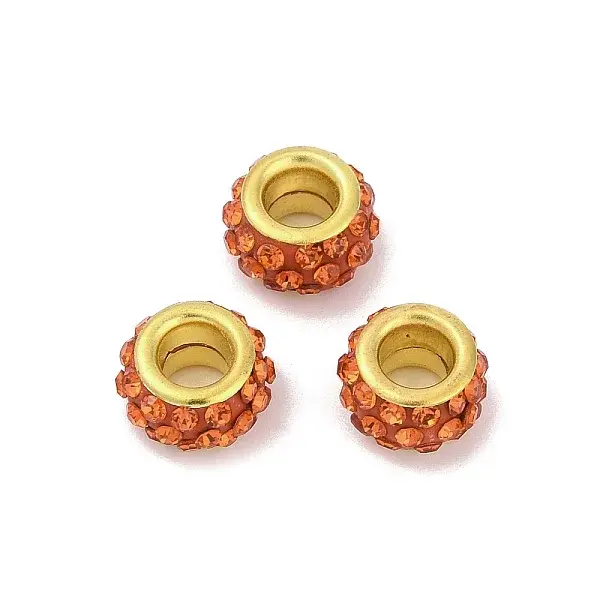 Alloy Rhinestone Clay Pave Beads