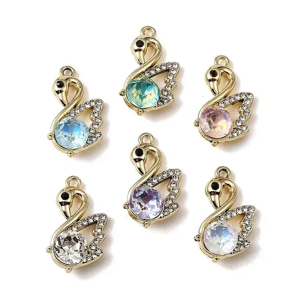 UV Plating Alloy Glass Pendants