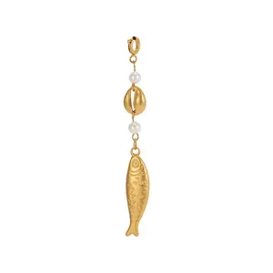 304 Stainless Steel & Shell Pearl Pendants