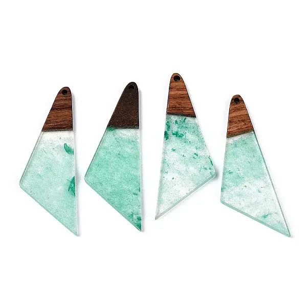 Transparent Resin & Walnut Wood Pendants