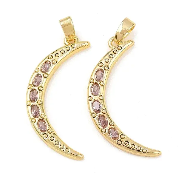 Brass Micro Pave Cubic Zirconia Pendants