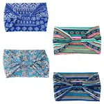 4Pcs 4 Styles Yoga Cloth Exercise Elastic Headbands