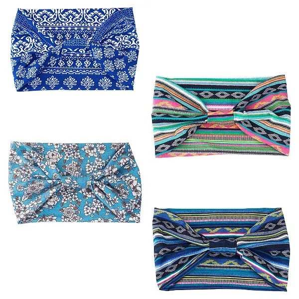 4Pcs 4 Styles Yoga Cloth Exercise Elastic Headbands