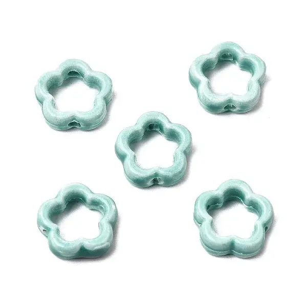 Flower Hollow Glazed Porcelain Bead Frame