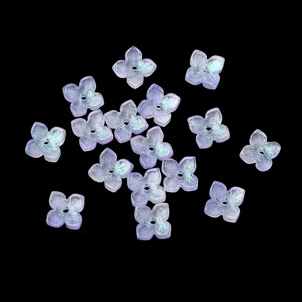 Dyed & Heated Glass Bead Caps