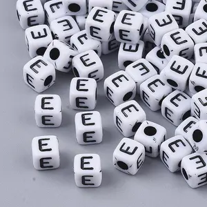White Opaque Acrylic Beads