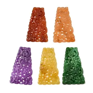 Natural Myanmar Jade Dyed Pendants