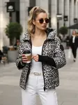 Dámská prošívaná bunda s leopardím vzorem