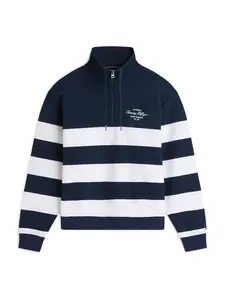 TOMMY HILFIGER Mikina  námornícka modrá / biela
