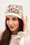 Dámská zimní čepice s dekorativními krystaly