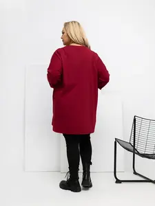 Bordová plus size tunika