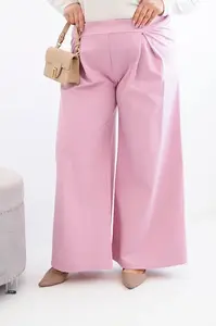Plus size kalhoty s širokými kalhotami