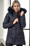 Z9668 DEWBERRY WOMEN'S COAT-NAVY BLUE