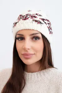 Dámská zimní čepice s norským vzorem a krystaly