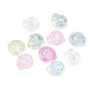 Ocean Theme Electroplate Transparent Glass Beads