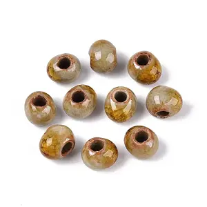 Handmade Crackle Porcelain Beads