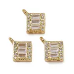 Brass Micro Pave Cubic Zirconia Pendants
