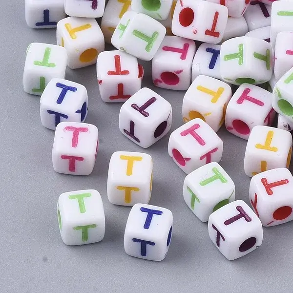 White Opaque Acrylic Beads