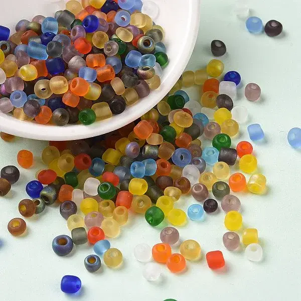 Frosted Colours 6/0 Glass Seed Beads