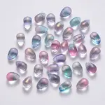 Transparent Spray Painted Glass Charms