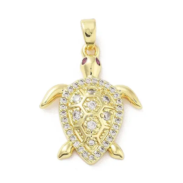 Brass Micro Pave Cubic Zirconia Pendants