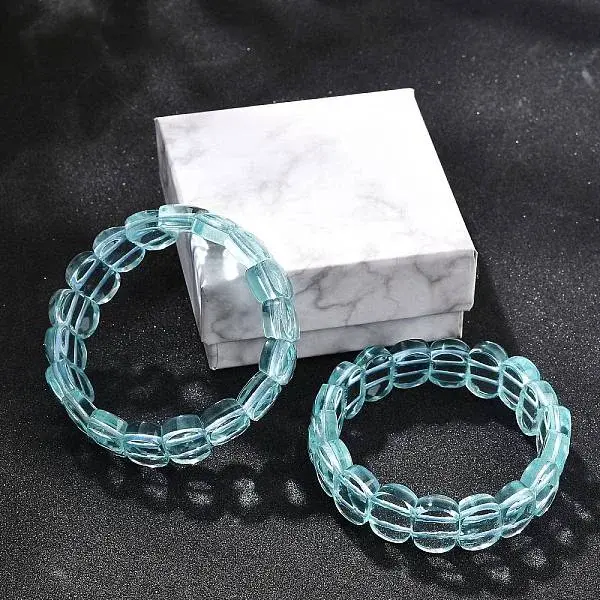 Glass Beads Stretch Bracelets for Women Men