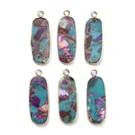Dyed Synthetic Imperial Jasper Pendants