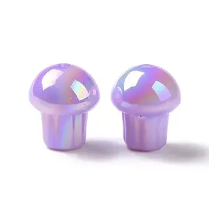 UV Plating Rainbow Iridescent Opaque Acrylic Beads
