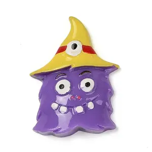 Ghost with Witch Hat Halloween Opaque Resin Decoden Cabochons
