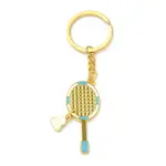 Alloy Enamel Sports Badminton Keychains